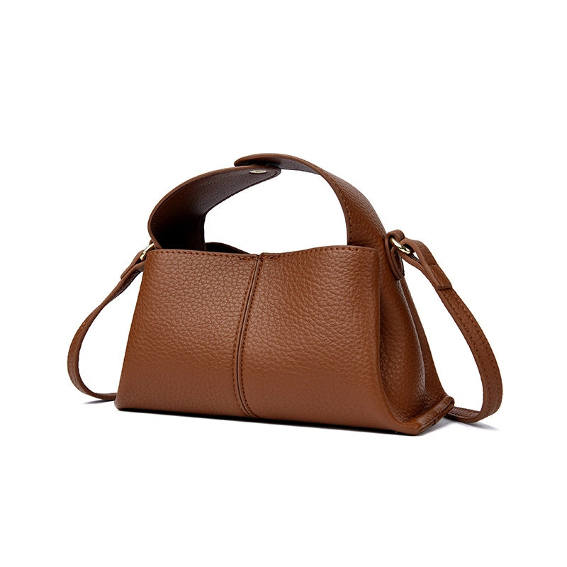 Women's Medium Pu Leather Solid Color Streetwear Square Magnetic Buckle Shoulder Bag