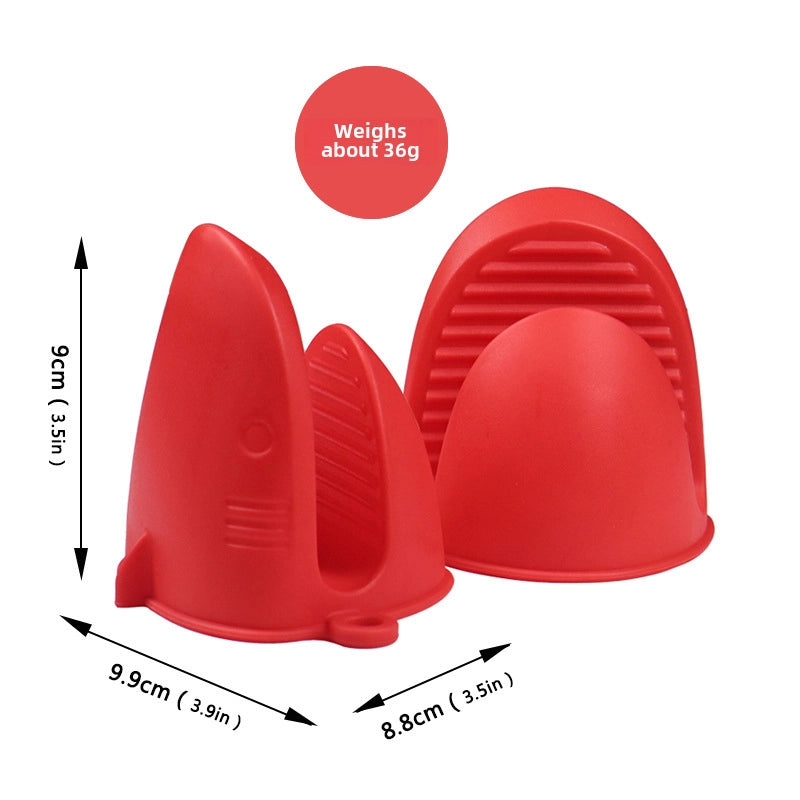 New High Temperature Resistant Shark Silicone Anti-scald Clip Oven Microwave Oven Heat Insulation Clip Bowl Clip Universal Clip Plate Artifact