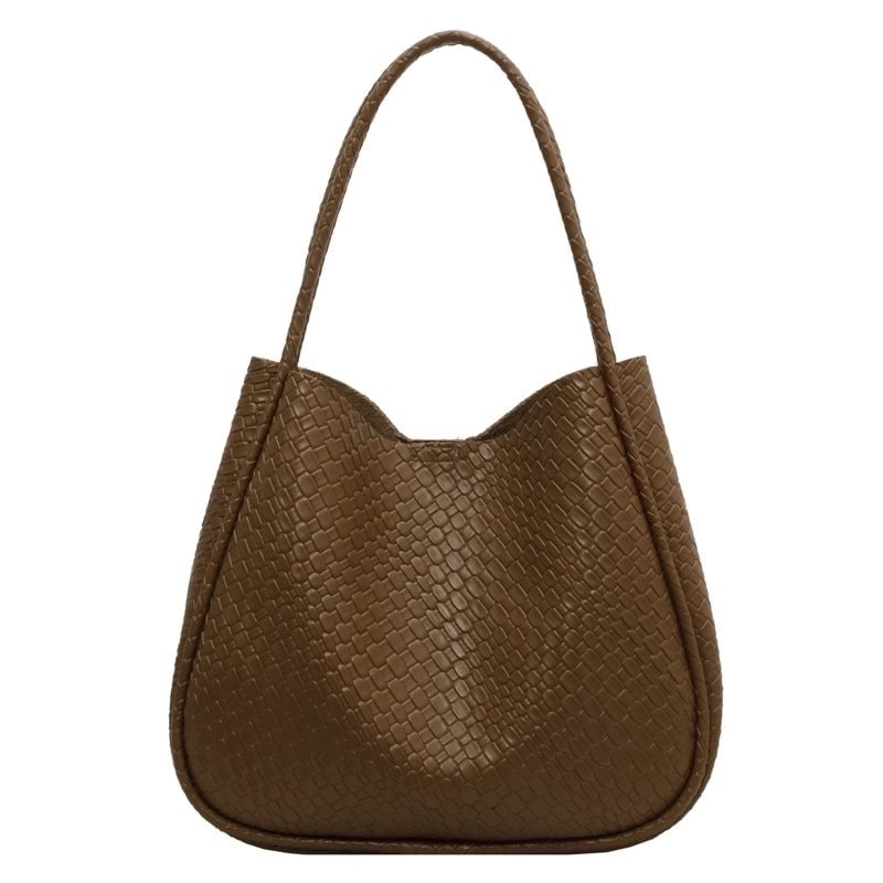 Women's All Seasons Pu Leather Solid Color Elegant Classic Style Bucket Magnetic Buckle Shoulder Bag Tote Bag