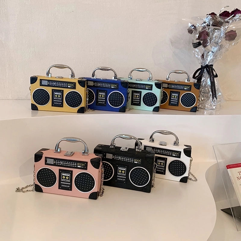 Women's Mini All Seasons Pu Leather Color Block Streetwear Square Lock Clasp Shoulder Bag