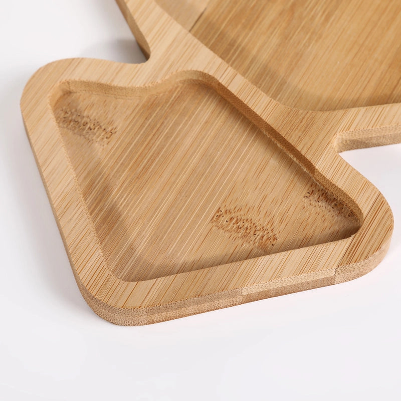 Christmas Casual Solid Color Bamboo Plate 1 Piece