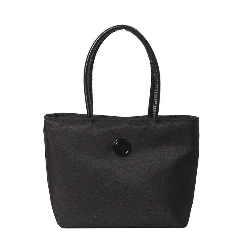 Women's Nylon Solid Color Basic Classic Style Square Zipper Handbag
