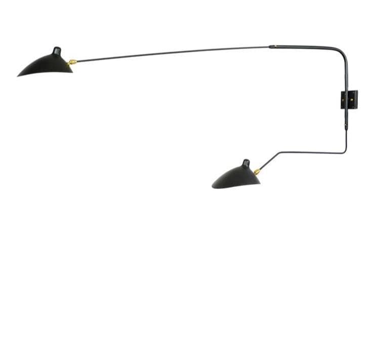 Hagar Double Trois | Mid-Century Wall Lamp