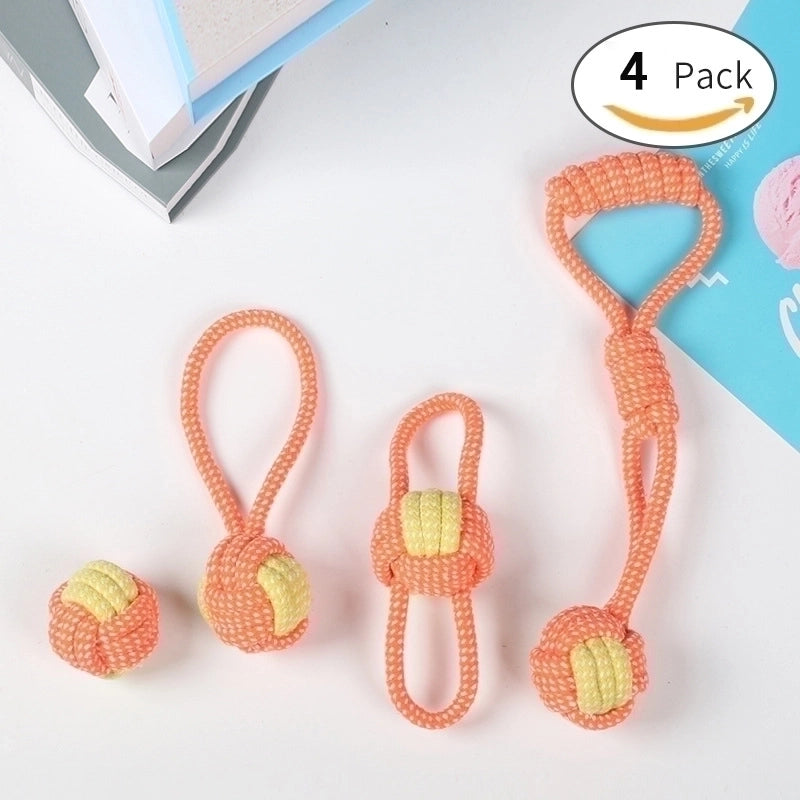 Minimalist Cotton Rope Solid Color Pet Toys
