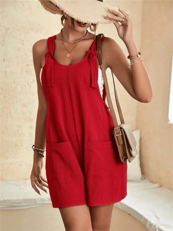 Women's Stylish Casual U Neck Summer Holiday Short Jumpsuits🔥Summer Promotion 49%OFF🔥