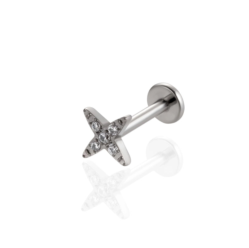 1 Piece Ear Cartilage Rings & Studs IG Style Cool Style Geometric Water Droplets Pure Titanium Plating Inlay Zircon