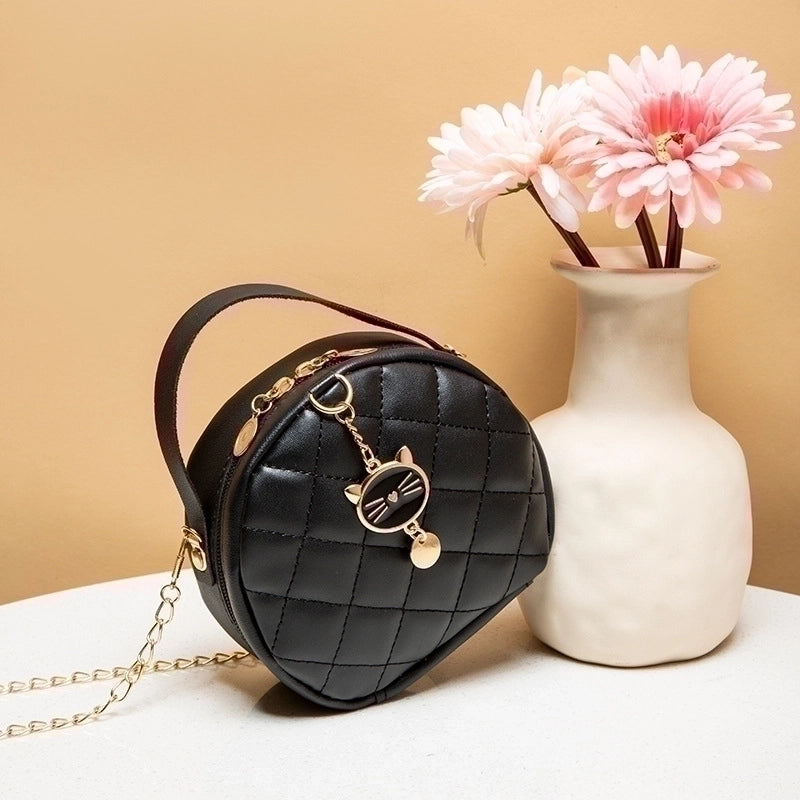 Women's Small All Seasons Pu Leather Streetwear Circle Bag