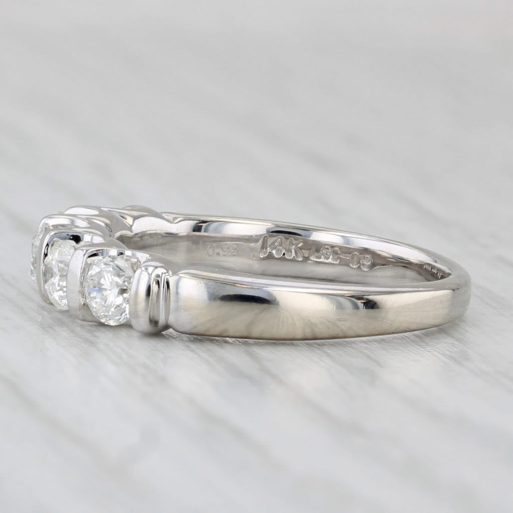 0.80ctw The Leo Diamond Wedding Ring 14k White Gold Stackable Anniversary Band