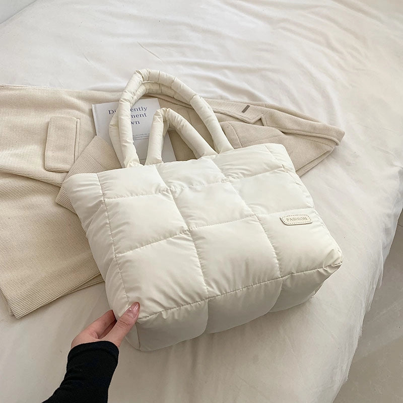 Women's All Seasons Oxford Cloth Solid Color Elegant Vacation Streetwear Sewing Thread Square Zipper Shoulder Bag