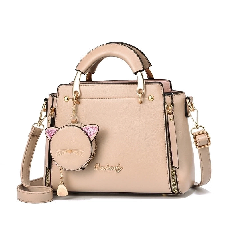 Women's Medium Pu Leather Solid Color Cute Square Zipper Crossbody Bag