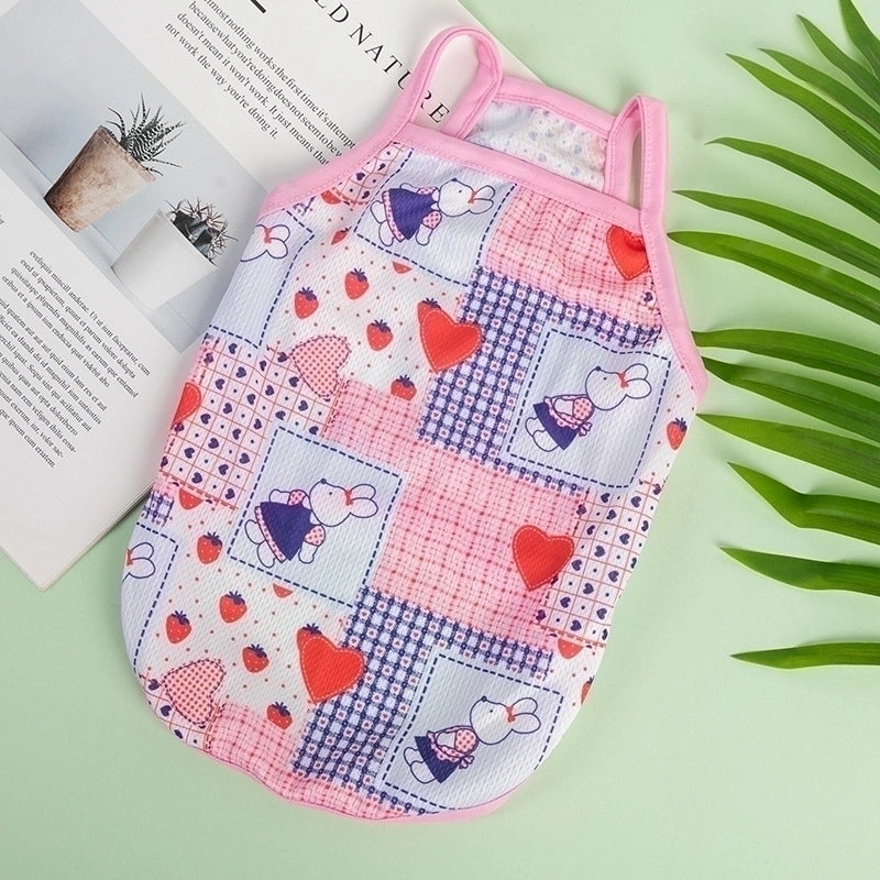 Cute Sweet Polyester Cartoon Fruit Pet Clothing