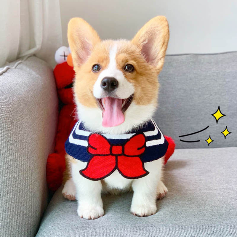 Cartoon Dog Cat Bandana Bibs