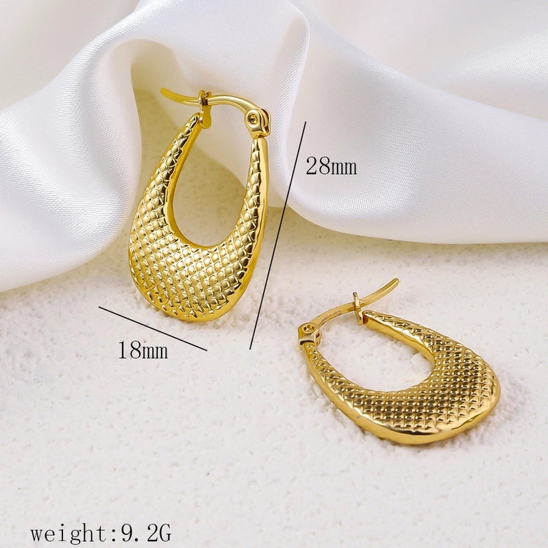 12 Pieces Minimalist Commute Geometric Heart Shape Plating Titanium Steel Drop Earrings Earrings Ear Studs