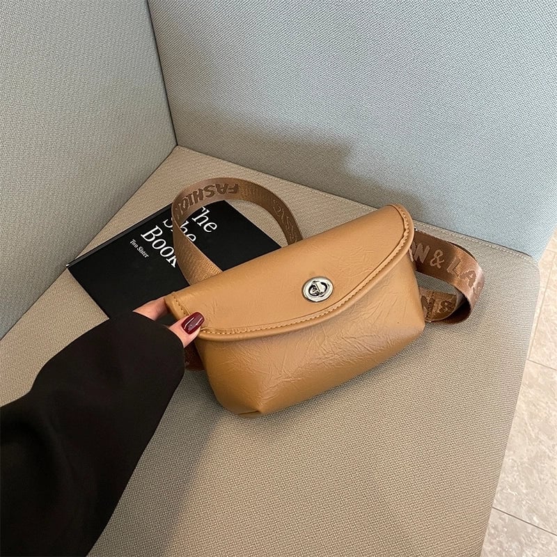 Women's Streetwear Solid Color Pu Leather Waist Bags