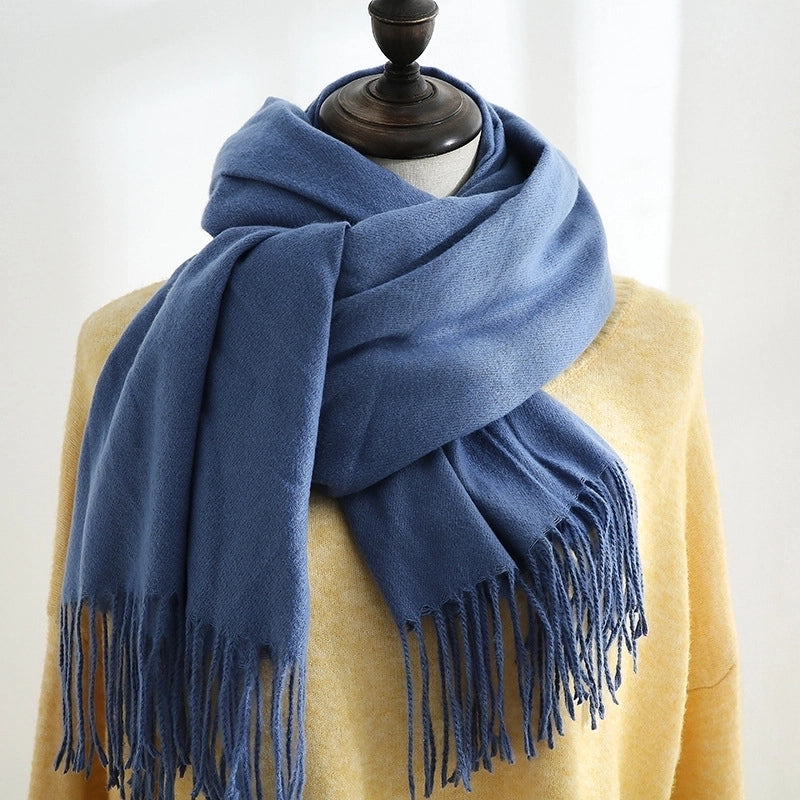 Women's Minimalist Solid Color Imitation Cashmere Scarf