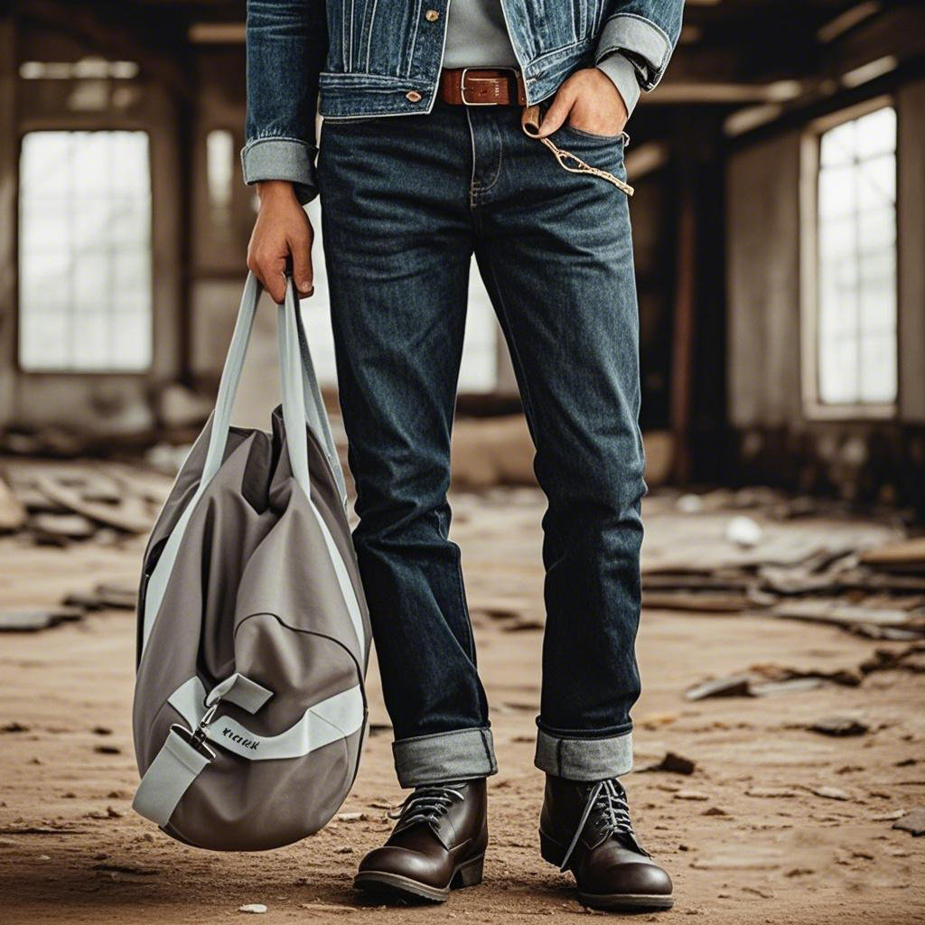 Retro motorcycle jeans Slim Straight Denim