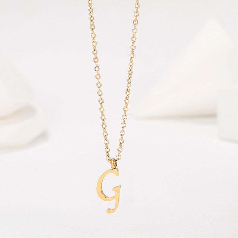 Minimalist Letter 201 Stainless Steel 18K Gold Plated Plating