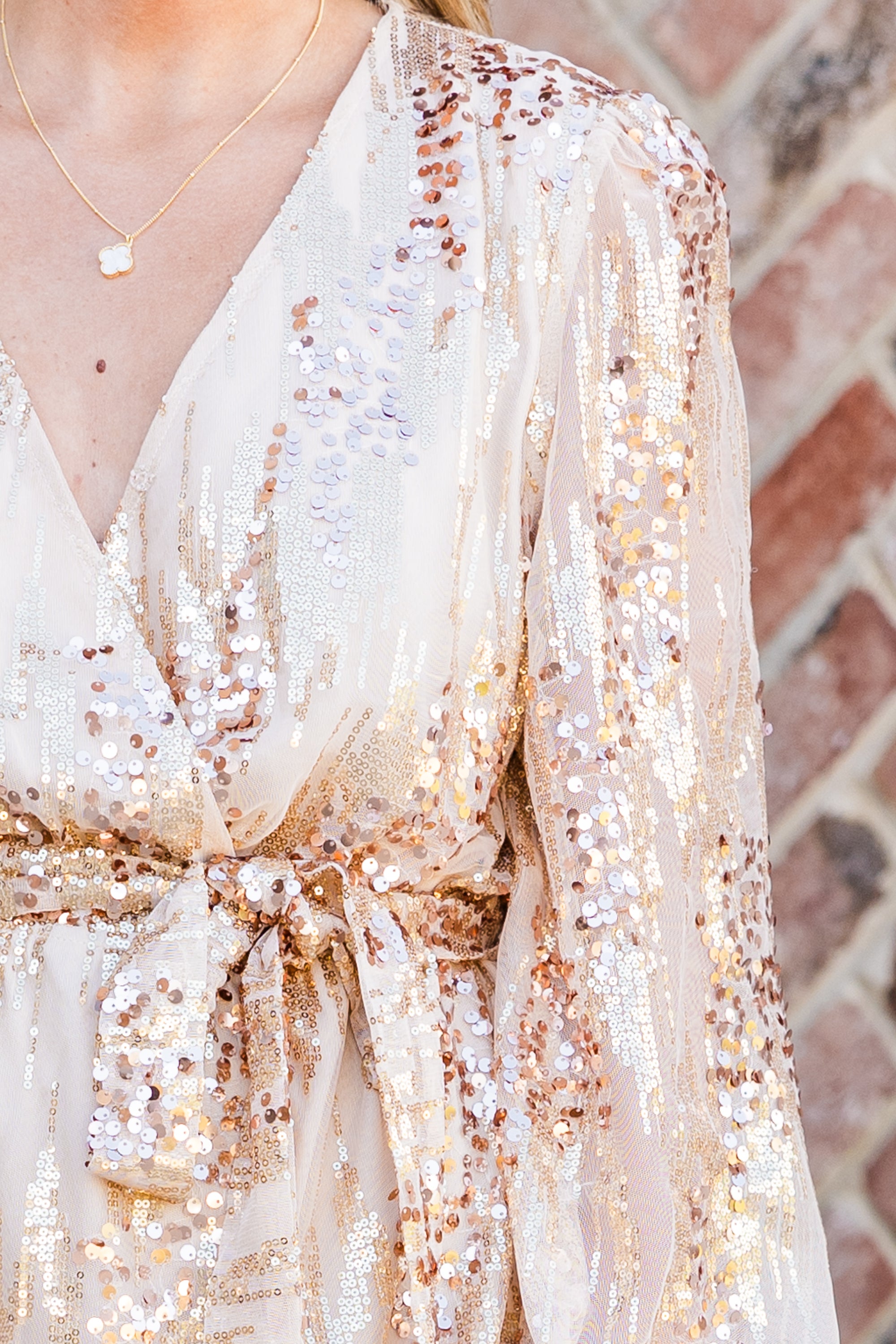 Now I Know Dress. Champagne