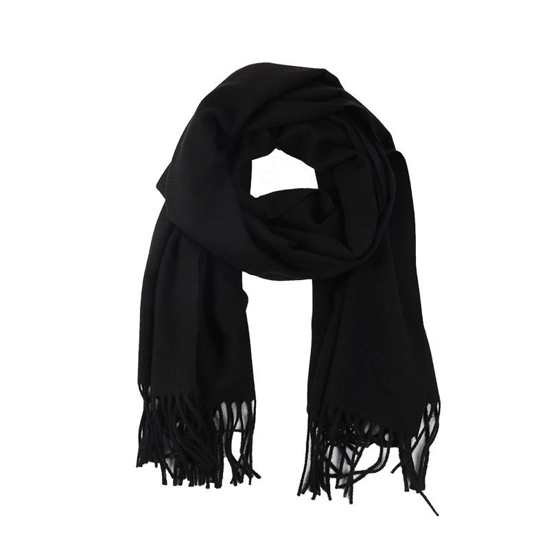 Women's Scarf Winter Versatile Long Solid Color Cashmere-like  Shawl Autumn And Winter Thickened Warm Knitted Scarf Men's Fashion