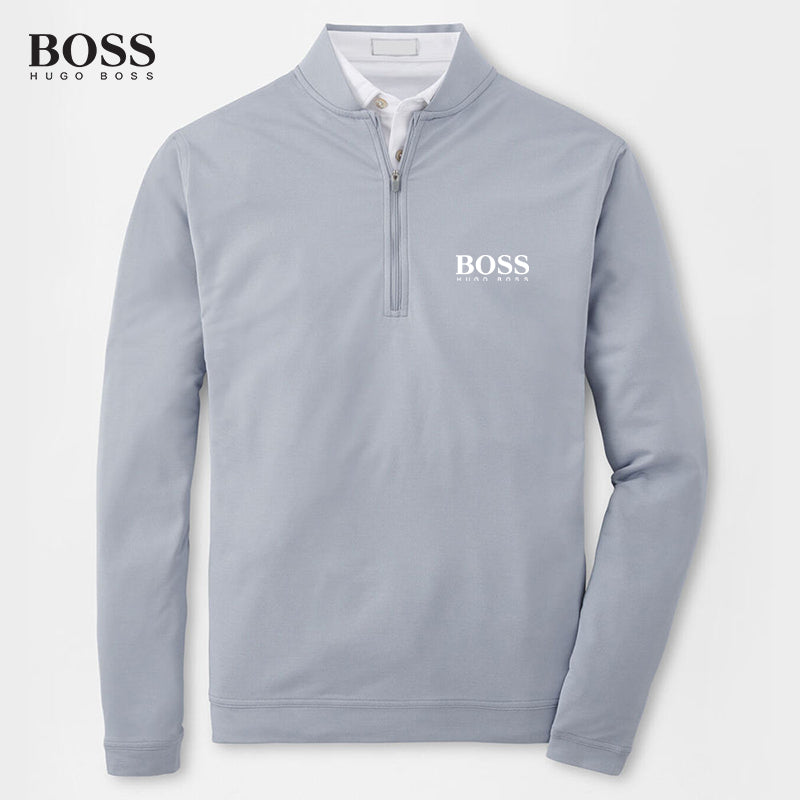 PRE-SALE BOSS Men Cotton QUICK DRY Zip Golf 1/4 Zip Pullover