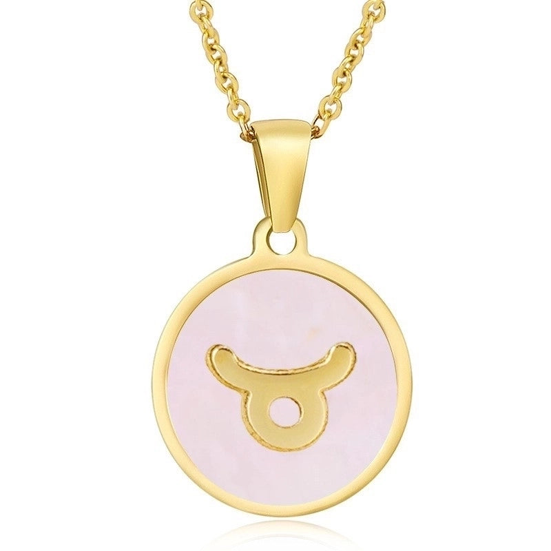 Fashion Constellation Titanium Steel Plating Pendant Necklace 1 Piece