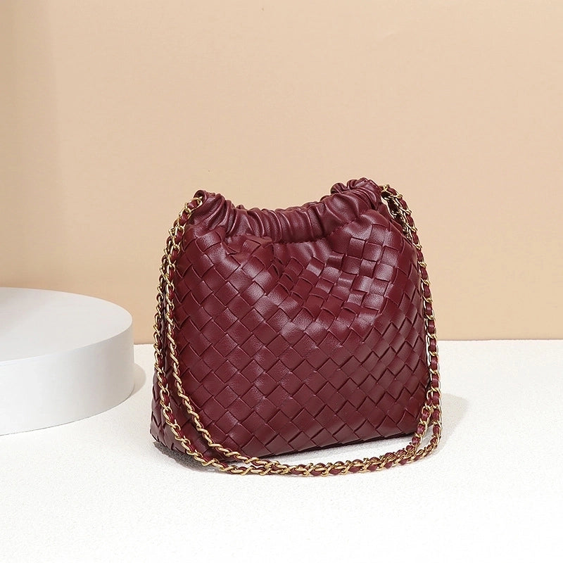 Women's Small Pu Leather Solid Color Vintage Style Classic Style Square Magnetic Buckle Underarm Bag