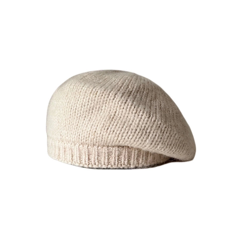 Women's Minimalist Solid Color Eaveless Beret Hat