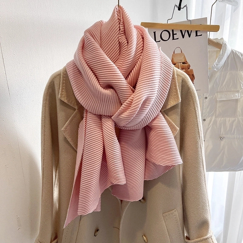 Women's Minimalist Solid Color Imitation Cashmere Polyester Winter Scarves