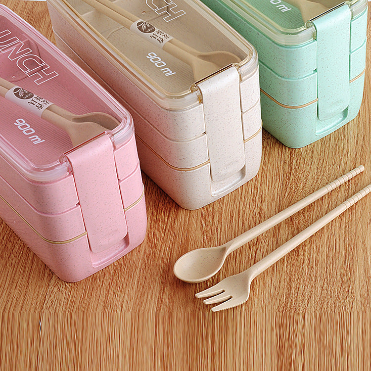 3 Layer Separated Bento Lunch Box 900 ml