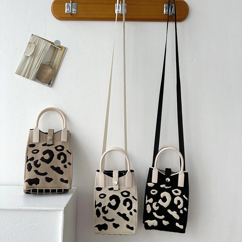 Women's Small Polyester Color Block Streetwear Square Lock Clasp Straw Bag