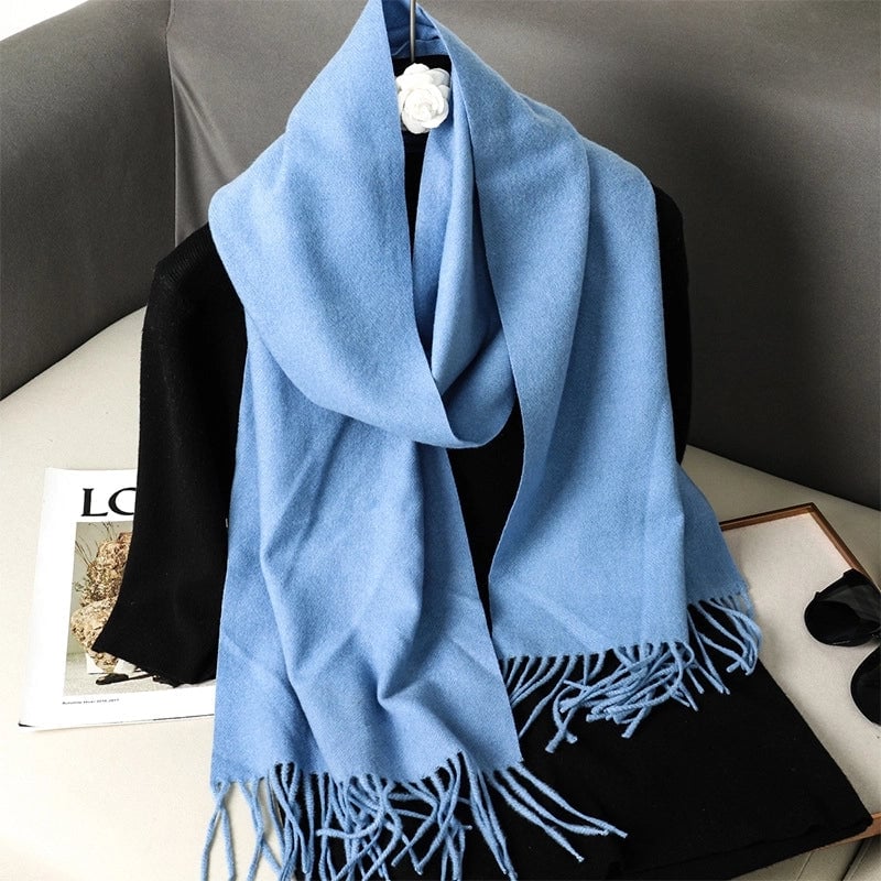 Women's Elegant Solid Color Imitation Cashmere Scarf