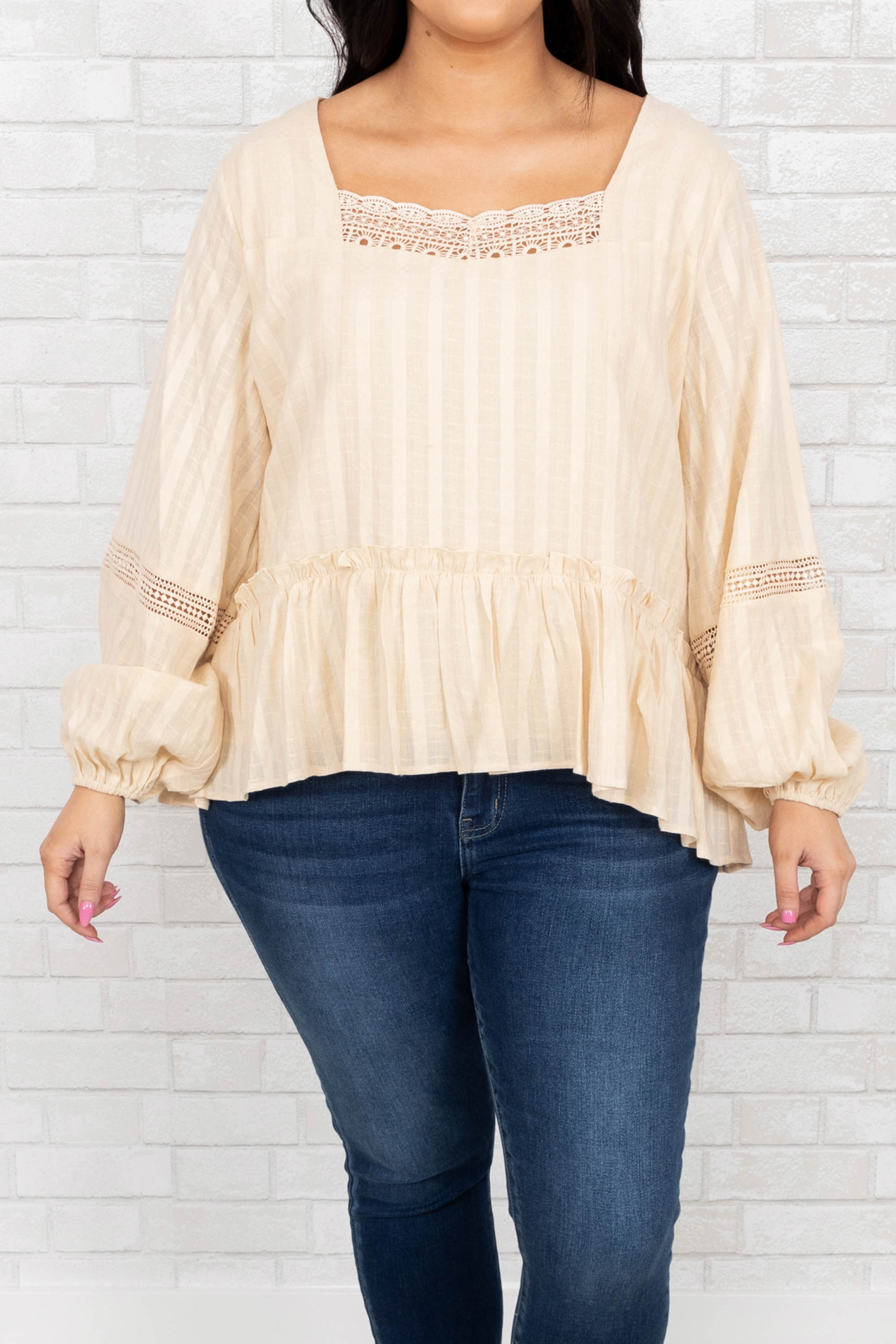 Enchanting Tales Top. Taupe