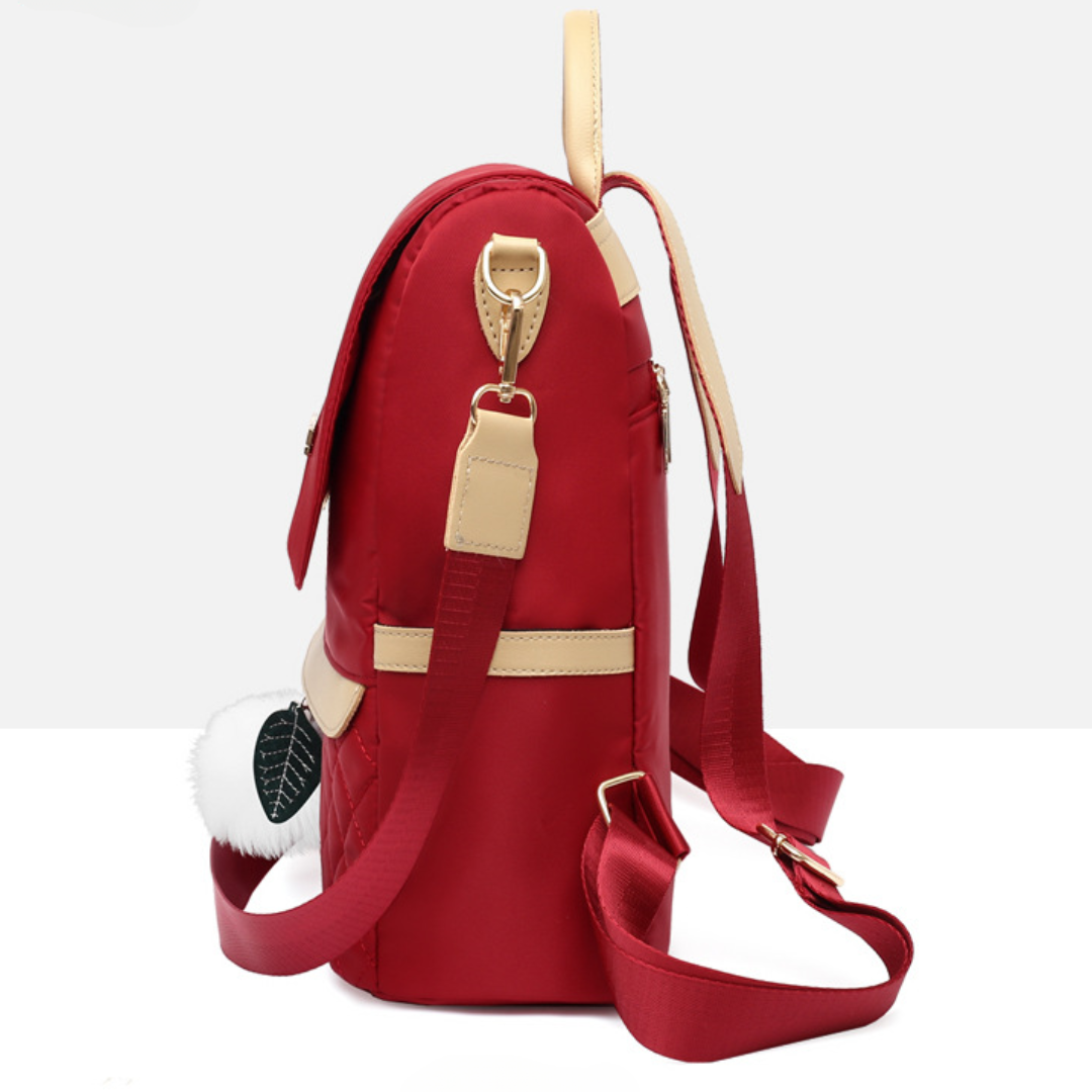 Diamond Pattern Anti-Theft  Canvas Travel Backpack