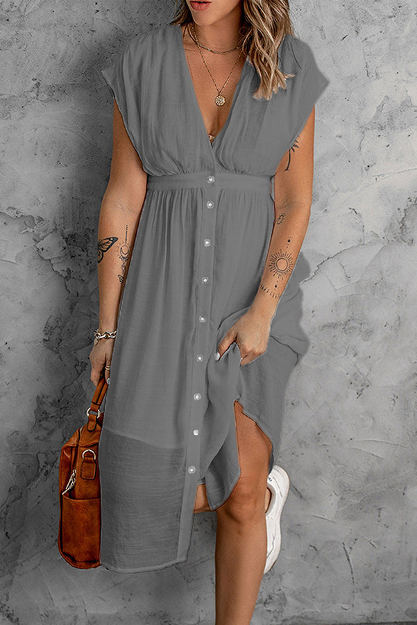 Bubbles At Brunch Button Up Midi Dress