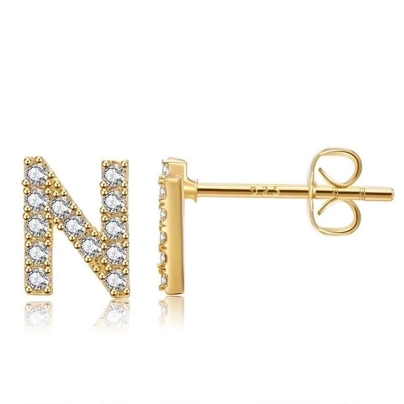 Ethnic Style Letter Copper Earrings Ear Studs