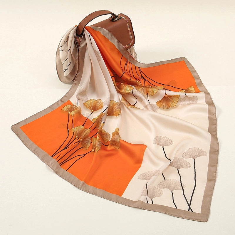 Women's Streetwear Geometric Brocade Satin Printing Kerchief