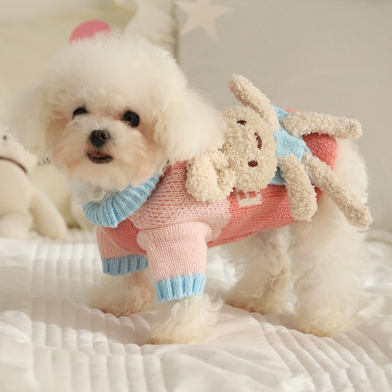 Warm Dog Cat Sweater with Doll