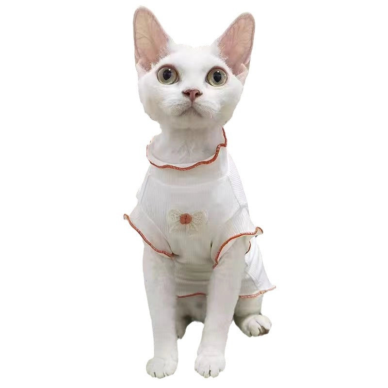 Minimalist Polyester Solid Color Pet Clothing
