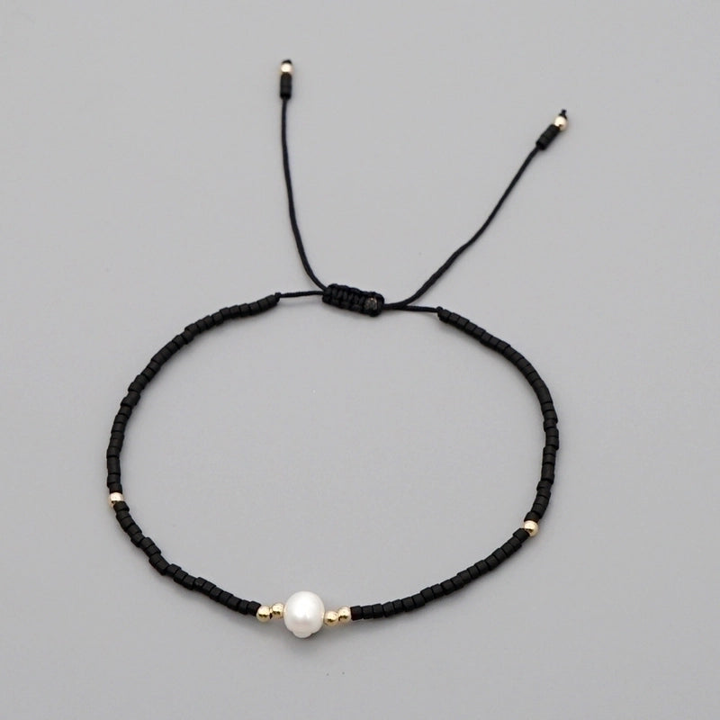 1 Piece Minimalist Circle Beaded Irregular Pearl Women's Bracelets