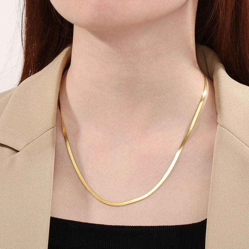 Minimalist Geometric 304 Stainless Steel 18K Gold Plated Necklace