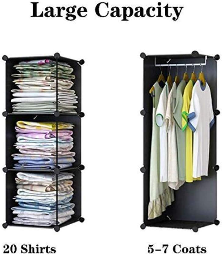 Portable Closet Storage Organizer Space Saving Deeper Cube With Hanging Rod