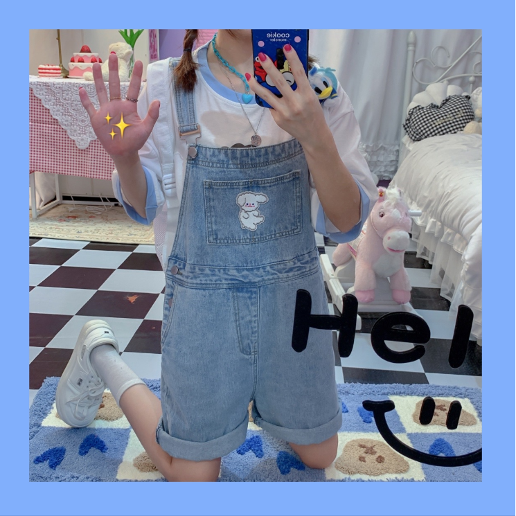 vintage denim overalls KF81302