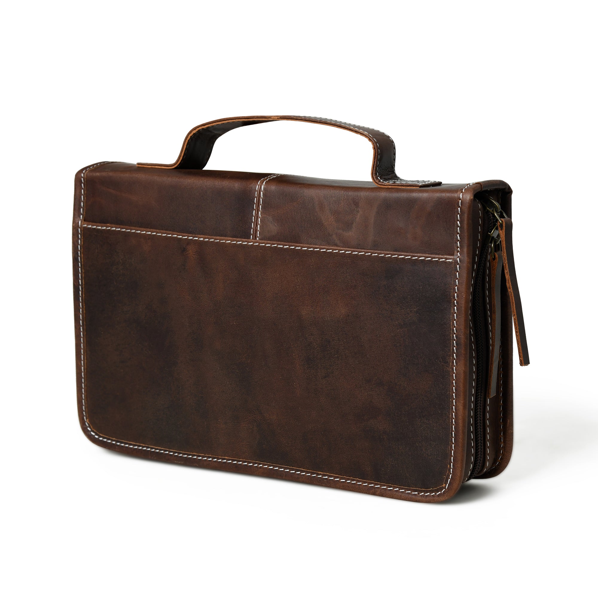 Dark Brown Leather Book Cover
