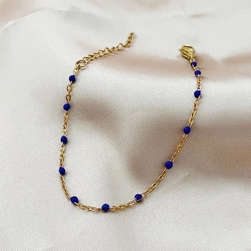 Minimalist Solid Color Stainless Steel Chain Bracelets