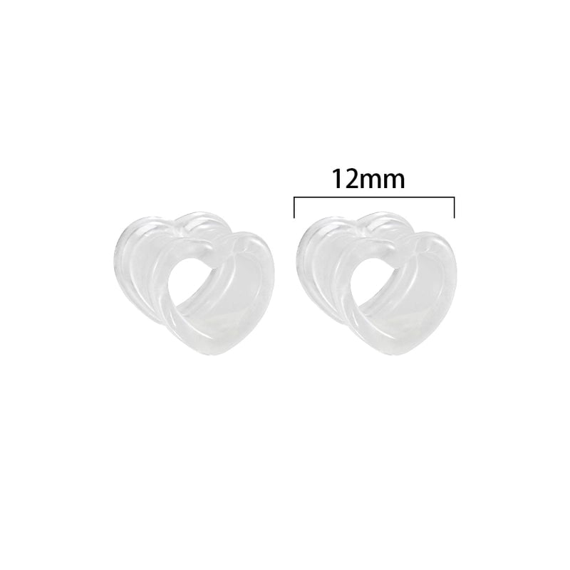 Minimalist Heart Shape Arylic Auricle 1 Pair