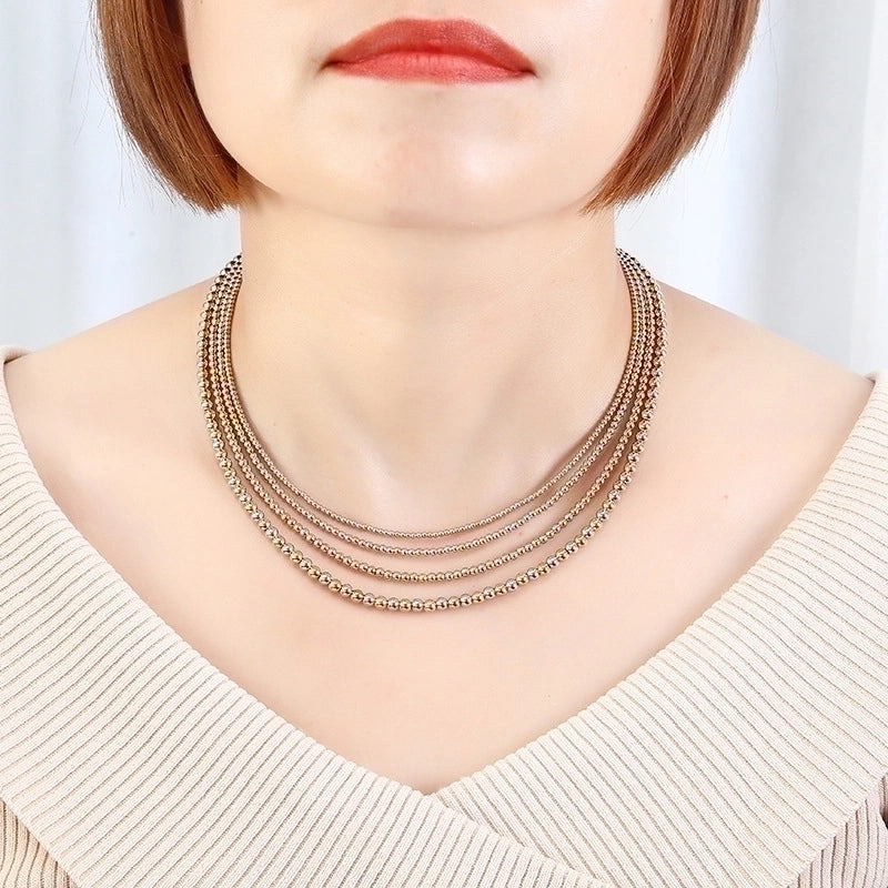 Modern Style Round Stainless Steel Necklace