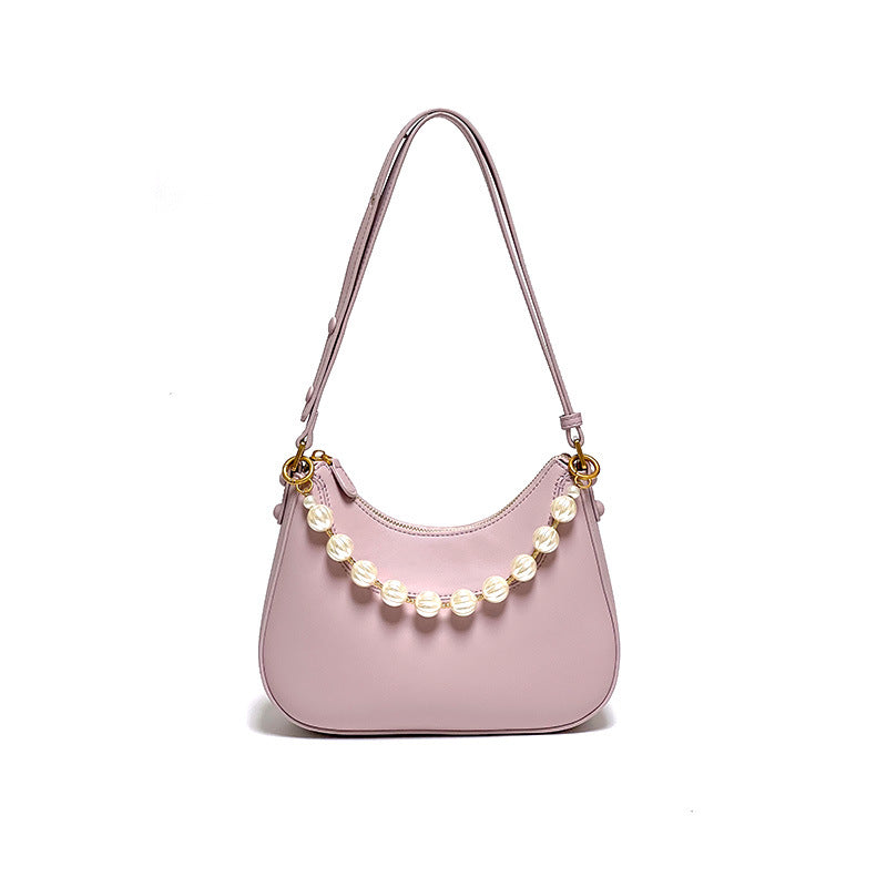 single shoulder diagonal cross bag chain crescent