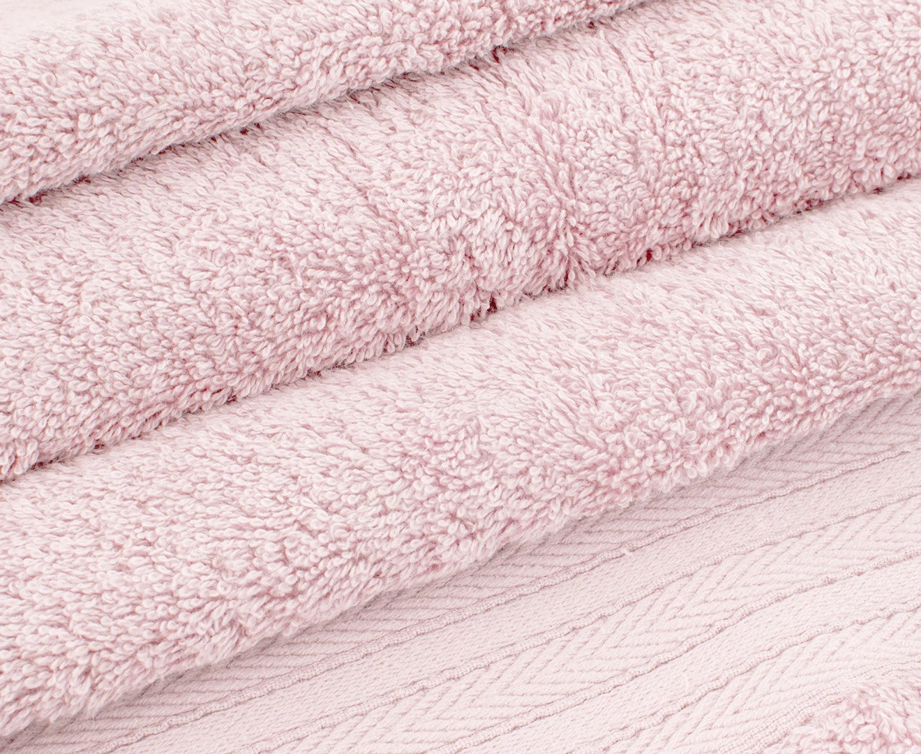 5-Piece Towel Set Luxury Egyptian Cotton - Pink Mist