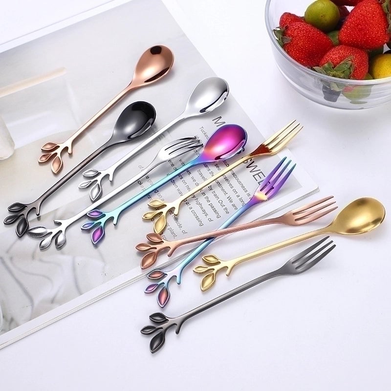 Casual Flower Stainless Steel Spoon