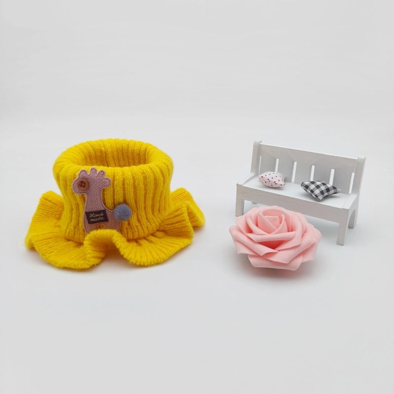 Unisex Cute Sweet Solid Color Knit Scarf